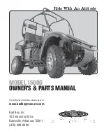 Предварительный просмотр 1 страницы Bad Boy 1500G Owner'S & Parts Manual