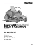 Preview for 1 page of Bad Boy Commercial CZT Series Owner'S & Parts Manual