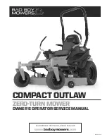 Bad Boy COMPACT OUTLAW BBO42810VA Owner’S Operator Service Manual preview