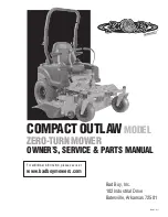 Preview for 1 page of Bad Boy COMPACT OUTLAW Owner'S, Service & Parts Manual