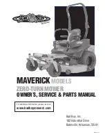 Bad Boy maverick 4800 Owner'S, Service & Parts Manual предпросмотр