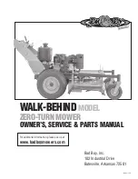 Bad Boy Mowers WALK-BEHIND Owner'S, Service & Parts Manual preview