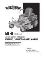 Bad Boy MZ 42" Owner'S, Service & Parts Manual preview