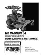 Preview for 1 page of Bad Boy MZ Magnum 54 Owner'S, Service & Parts Manual