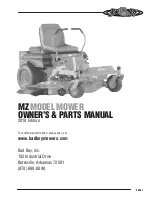 Bad Boy MZ Owner'S & Parts Manual preview