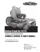 Preview for 1 page of Bad Boy Outlaw Stand-On Owner'S, Service & Parts Manual