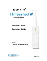 Предварительный просмотр 1 страницы Bad Boy Unleashed N BB-UN Installation And Operation Manual