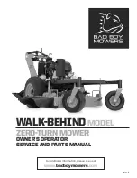 Bad Boy WALK-BEHIND Series Owner'S Operator Service And Parts Manual preview