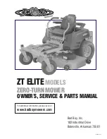 Bad Boy ZT 4800 48? 725cc Kohler Owner'S Service Manual preview