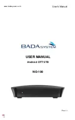 Preview for 1 page of BADA SYSTEM NO-100 User Manual