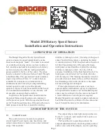 Preview for 1 page of Badger Basket 250 Installation And Operation Instructions Manual