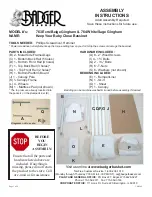 Preview for 1 page of Badger Basket 763 Assembly Instructions