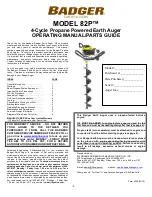 Preview for 1 page of Badger Basket 82P Operating Manual And Parts List