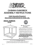 Preview for 1 page of Badger Basket CABANA Assembly Instructions Manual