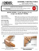 Preview for 1 page of Badger Basket Cedar Sandbox 09500 Assembly Instructions