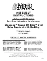 Badger Basket ELEGANCE 00826 Assembly Instructions Manual preview