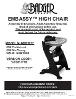 Preview for 1 page of Badger Basket EMBASSY 00933 Assembly Instructions Manual