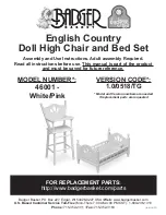 Badger Basket English Country 46001 Assembly And Use Instructions предпросмотр