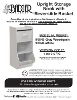 Badger Basket Upright Storage Nook with Reversible Basket 90843 Assembly And Use Instructions preview