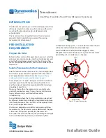 Badger Meter Dynasonics TFX-500w Installation Manual предпросмотр