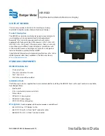 Предварительный просмотр 1 страницы Badger Meter HR-RED Manual