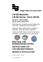 Badger Meter LM OG-TAER Instructions For Use And Maintenance Manual предпросмотр