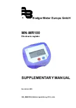 Preview for 1 page of Badger Meter MN-MR100 Supplementary Manual