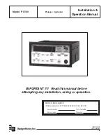 Badger Meter PC100 Installation And Operation Manual preview