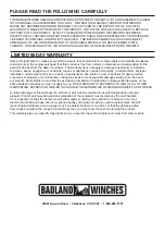 Preview for 12 page of Badland Winches 61672 Owner'S Manual & Safety Instructions