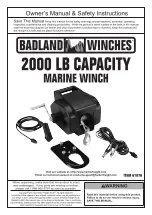 Preview for 1 page of Badland Winches 61876 Owner'S Manual & Safety Instructions