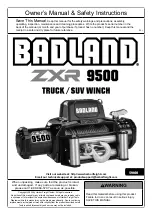 Badland ZXR 9500 User Manual preview