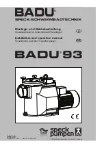 Preview for 1 page of Badu Tec BADU 93/110 Installation And Operation Manual