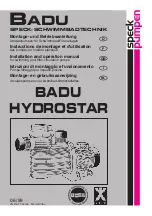 Предварительный просмотр 1 страницы Badu Tec Badu Hydrostar 15 Installation And Operation Manual