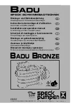 Предварительный просмотр 1 страницы Badu Tec Bronze Installation And Operation Manual