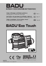 Preview for 1 page of Badu Tec Eco Touch Series Original Installation And Operating Manual
