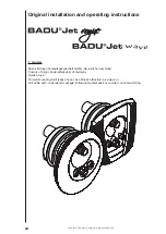 Preview for 22 page of BADU JET Vogue Operating And Installation Instructions