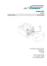 Baer UniMod 01/I Operation Manual предпросмотр