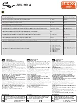 Bahco BCL1C1A Operating Instructions preview