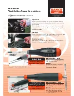 Bahco Fixed-Setting Torque Screwdrivers BE-6990-IP Specification предпросмотр