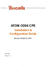 Preview for 1 page of Baicells ATOM OD06 CPE Installation &  Configuration Manual