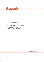 Предварительный просмотр 1 страницы Baicells EG8015Q-M11 Configuration Manual