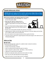 Предварительный просмотр 12 страницы Baileigh Industrial 1000264 Operator'S Manual