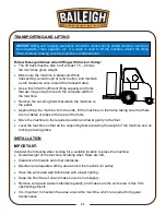 Preview for 13 page of Baileigh Industrial 1002679 Operator'S Manual