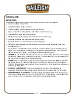 Preview for 13 page of Baileigh Industrial 1002692 Operator'S Manual