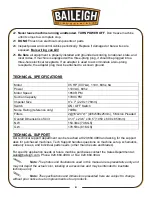 Preview for 10 page of Baileigh Industrial 1002704 Operator'S Manual