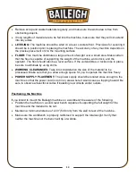 Preview for 16 page of Baileigh Industrial 1013715 Operator'S Manual