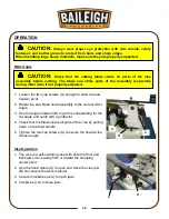 Preview for 23 page of Baileigh Industrial 1013715 Operator'S Manual