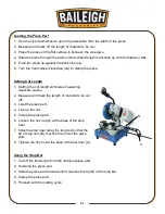 Preview for 24 page of Baileigh Industrial 1013715 Operator'S Manual