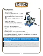 Preview for 25 page of Baileigh Industrial 1013715 Operator'S Manual