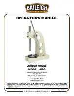 Baileigh Industrial AP-5 Operator'S Manual предпросмотр